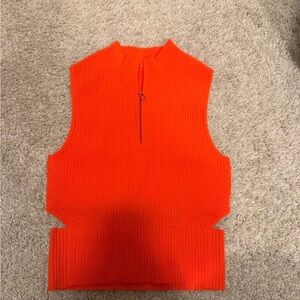 Lululemon open back half zip sweater tank